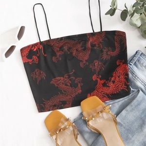 Chinese dragon crop top